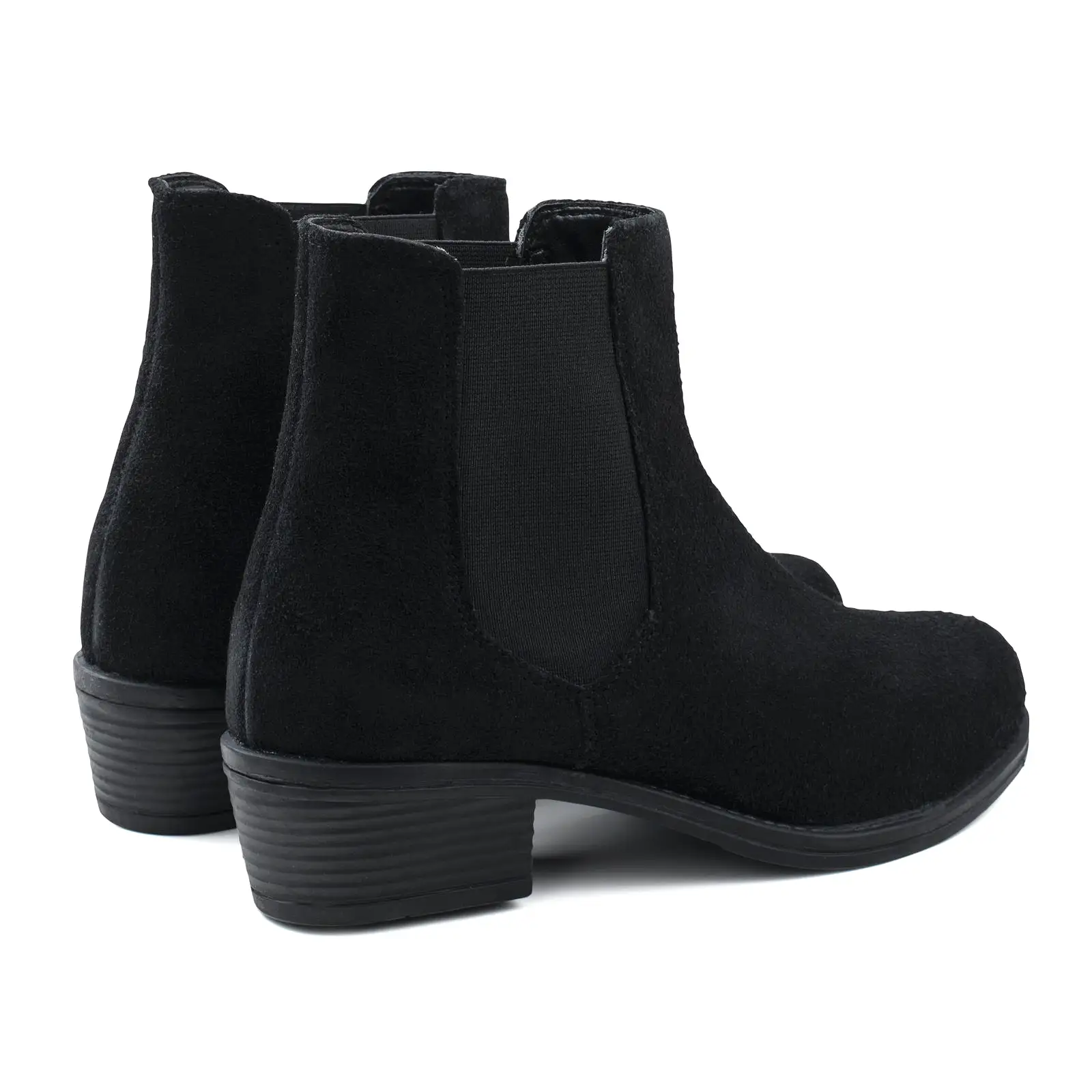 LADIES VICTORIA BLACK SUEDE CHELSEA BOOT