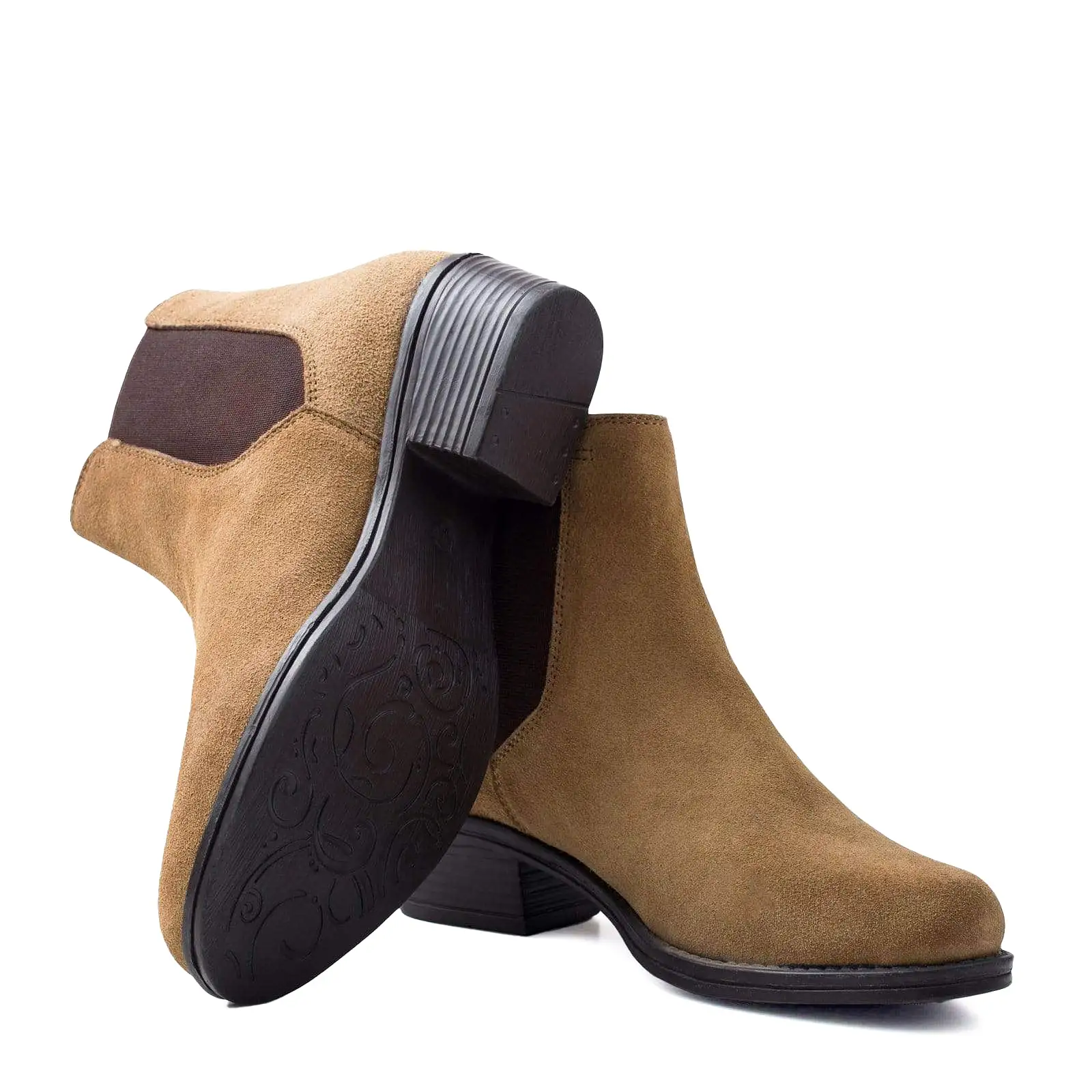 LADIES VICTORIA TAN SUEDE CHELSEA BOOT