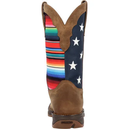 Lady Rebel by Durango® Women's Dusty Brown Serape Flag Western Boot