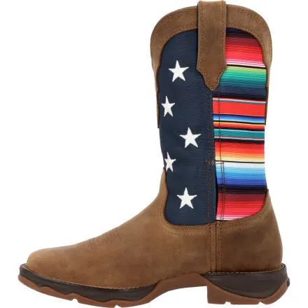 Lady Rebel by Durango® Women's Dusty Brown Serape Flag Western Boot