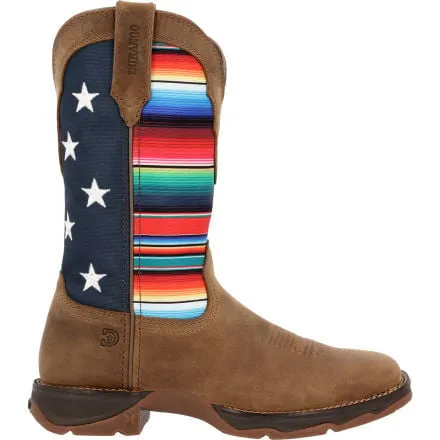 Lady Rebel by Durango® Women's Dusty Brown Serape Flag Western Boot