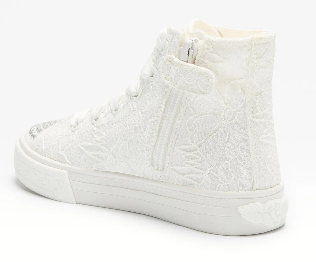 LELLI KELLY LK 4177 CLIZIA MID CANVAS BOOTS HI-TOPS WHITE