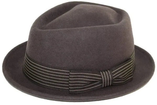 Levine Hat 9th Street Boxer Porkpie Wool Fedora