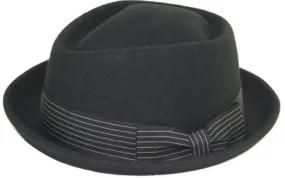 Levine Hat 9th Street Boxer Porkpie Wool Fedora