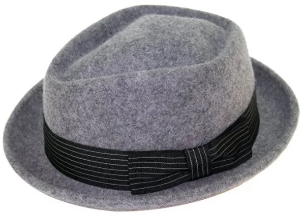 Levine Hat 9th Street Boxer Porkpie Wool Fedora