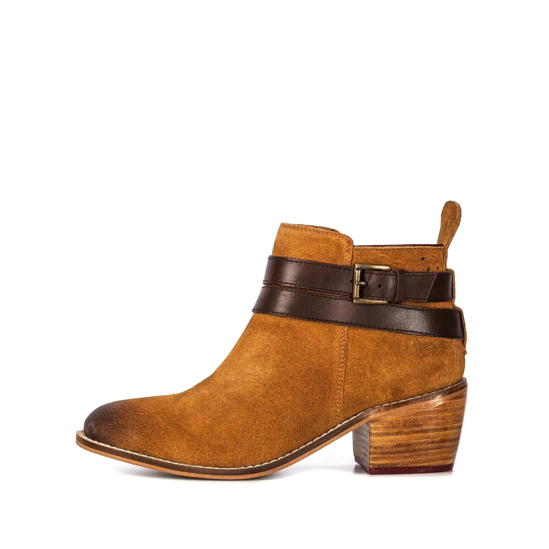 LILY TAN SUEDE STRAP BOOT