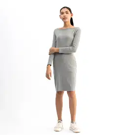 Long Sleeve Midi Dress | Grey Marle