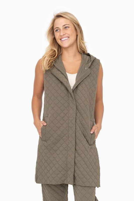 Longline Quilted Vests - 3 colors!