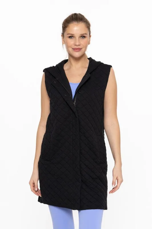 Longline Quilted Vests - 3 colors!