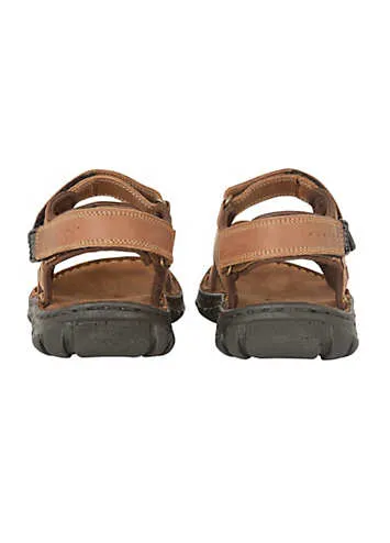 Lotus Mens Noah Tan Leather Sandals | Grattan