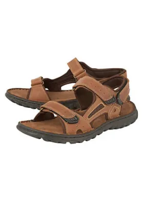 Lotus Mens Noah Tan Leather Sandals | Grattan