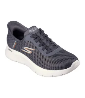 Mens go walk flex hands up shoes grey/white Skechers