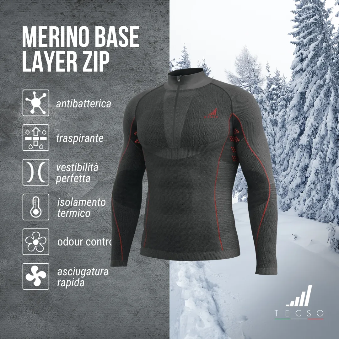 MERINO BASE LAYER ZIP