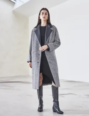 OVERSIZED SINGLE COAT - black