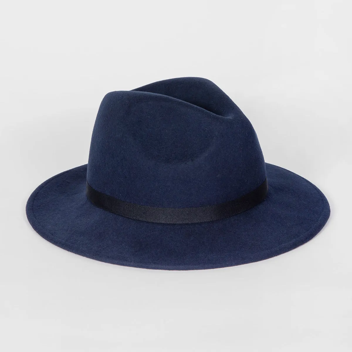 Paul Smith - Women's Swirl Lined Fedora Hat in Navy