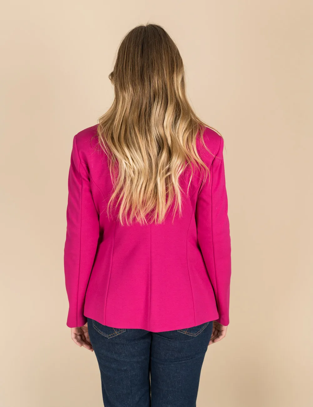 Pennyblack - Blazer slim in jersey fuxia