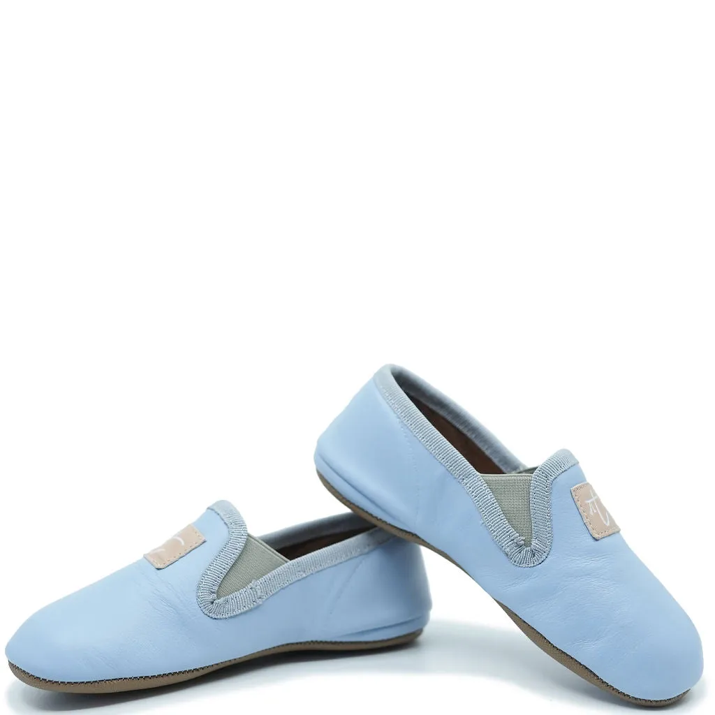 Pepe Sky Blue Tassel Logo Slip On Shoe