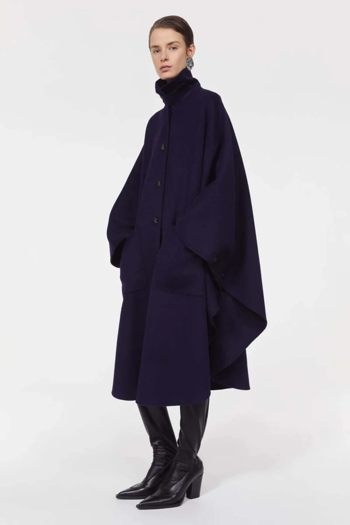 Pomona Wool Coat - Utility Blue