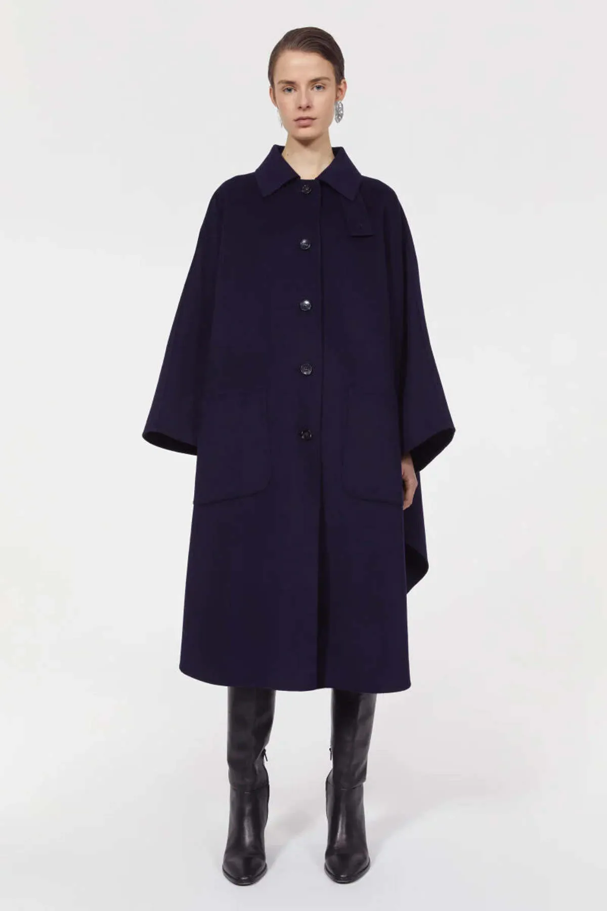 Pomona Wool Coat - Utility Blue