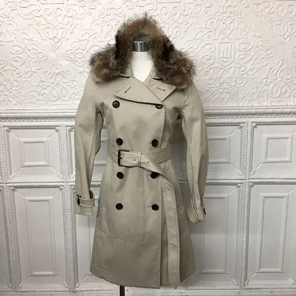 RealRaccoonFur Coach Trench Coat NWT