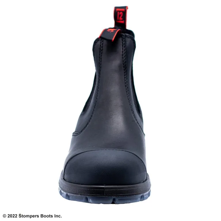 Redback Easy Escape Slip On 6 Inch Steel Toe Scuff Cap Black