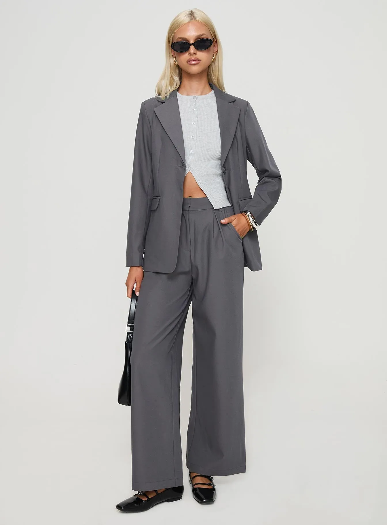 Relaxed Blazer Charcoal