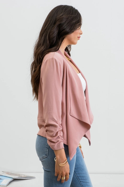 Samantha Rouched Sleeve Blazer