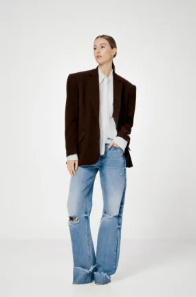 Sans Faff The Adel Oversized Dad Blazer | Black