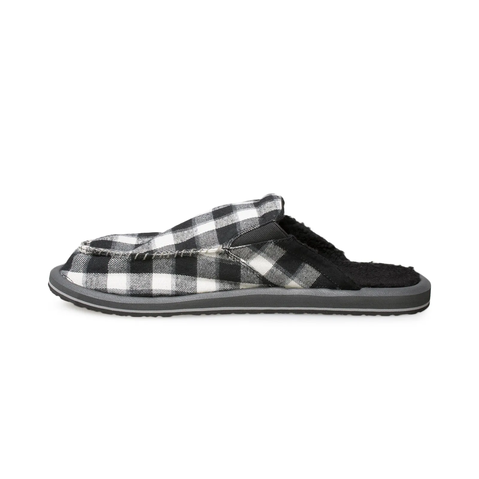 Sanuk You Got My Back Plaid Chill Grey Slides - Men's