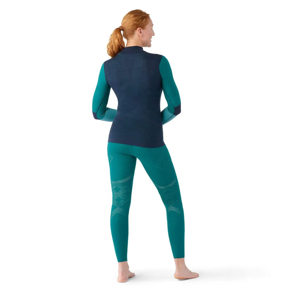 Smartwool - Women's Intraknit Thermal Merino Base Layer Colorblock 1/4 Zip