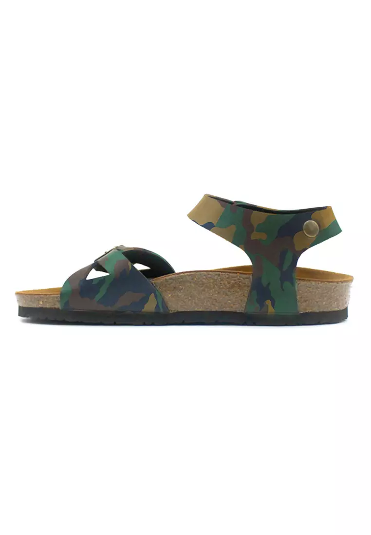 SoleSimple Naples - Camouflage Leather Sandals & Flip Flops