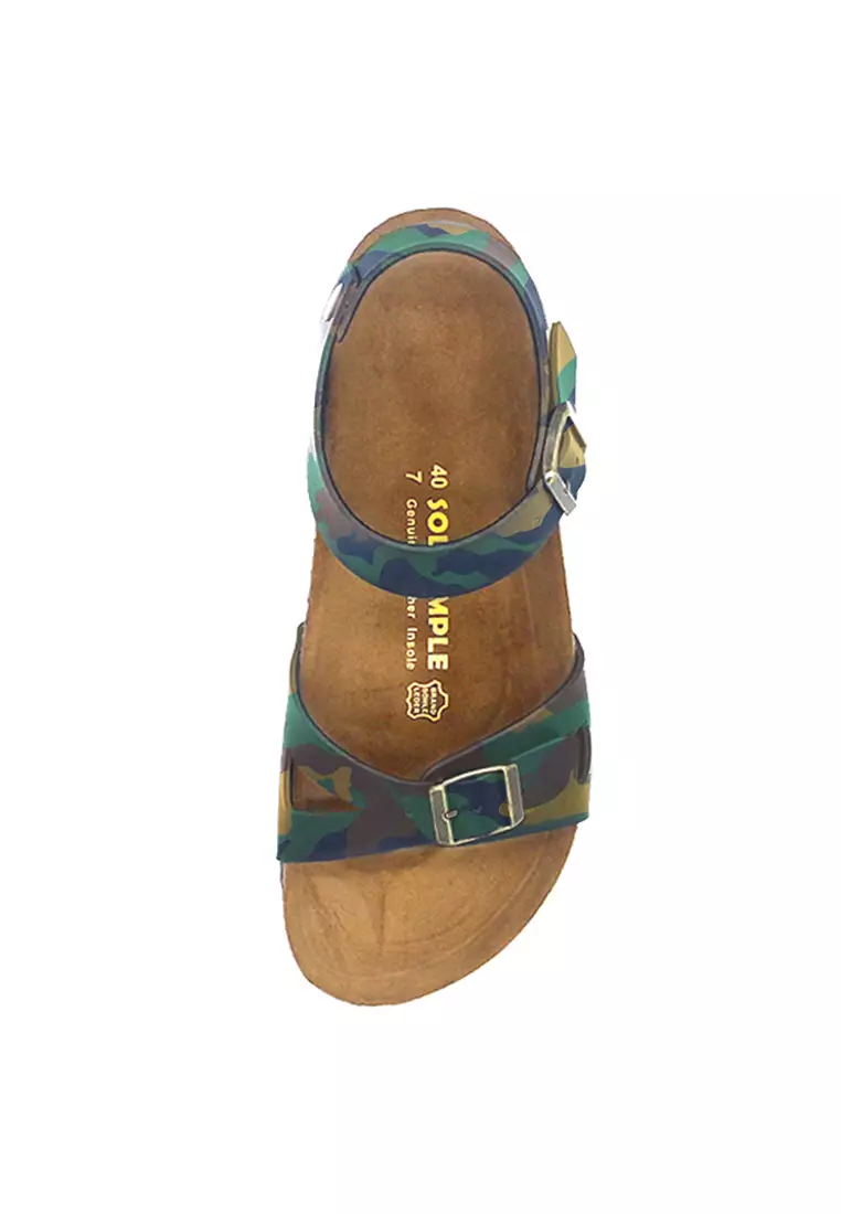 SoleSimple Naples - Camouflage Leather Sandals & Flip Flops