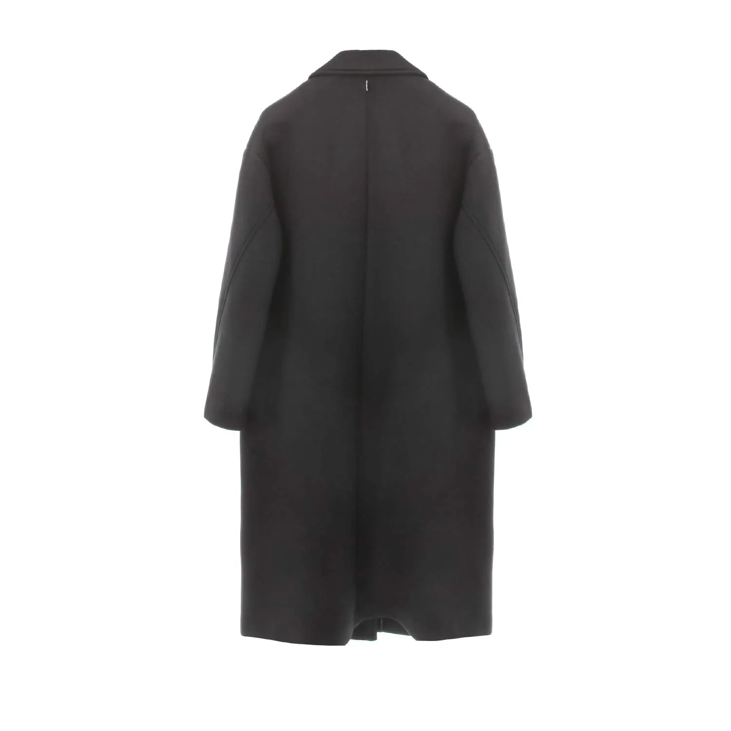 Souvenir Double-Breasted Black Coat