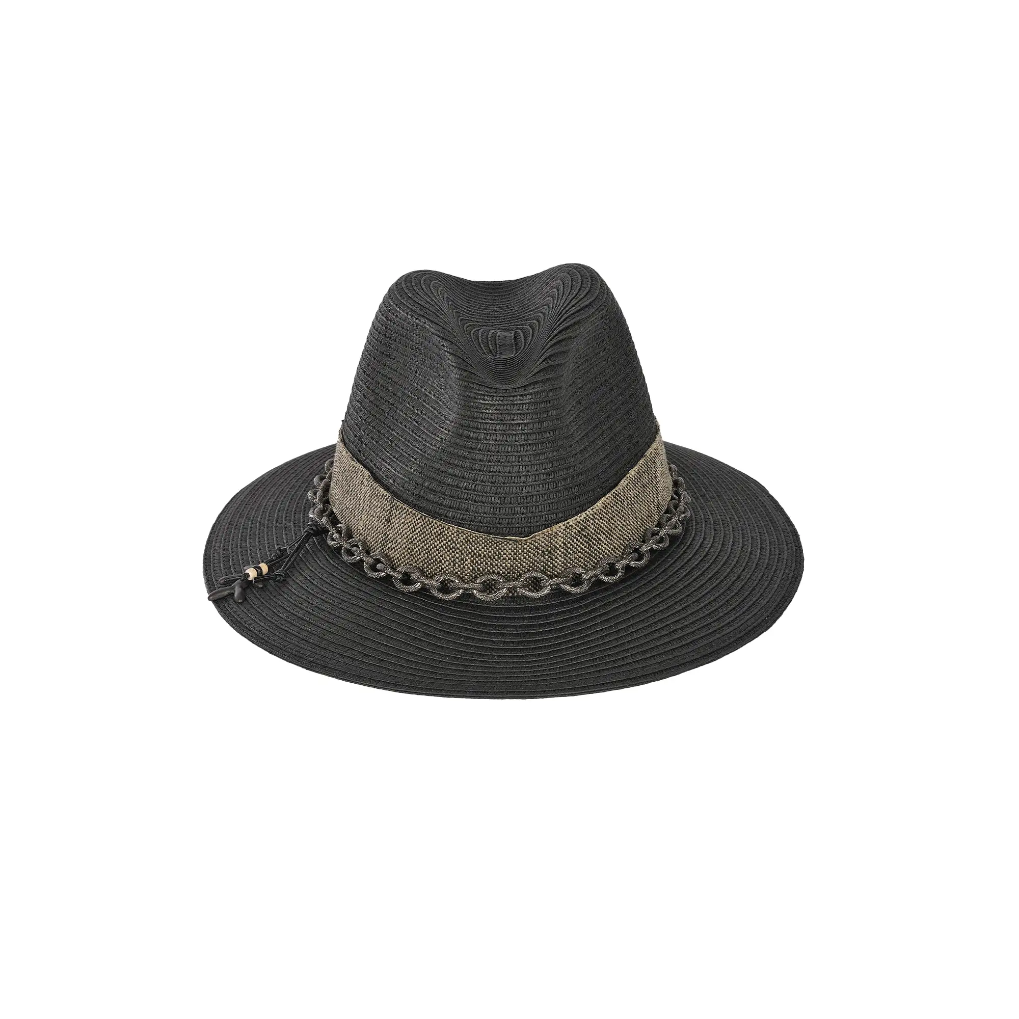 Spring Hat Natural Cellulose Black