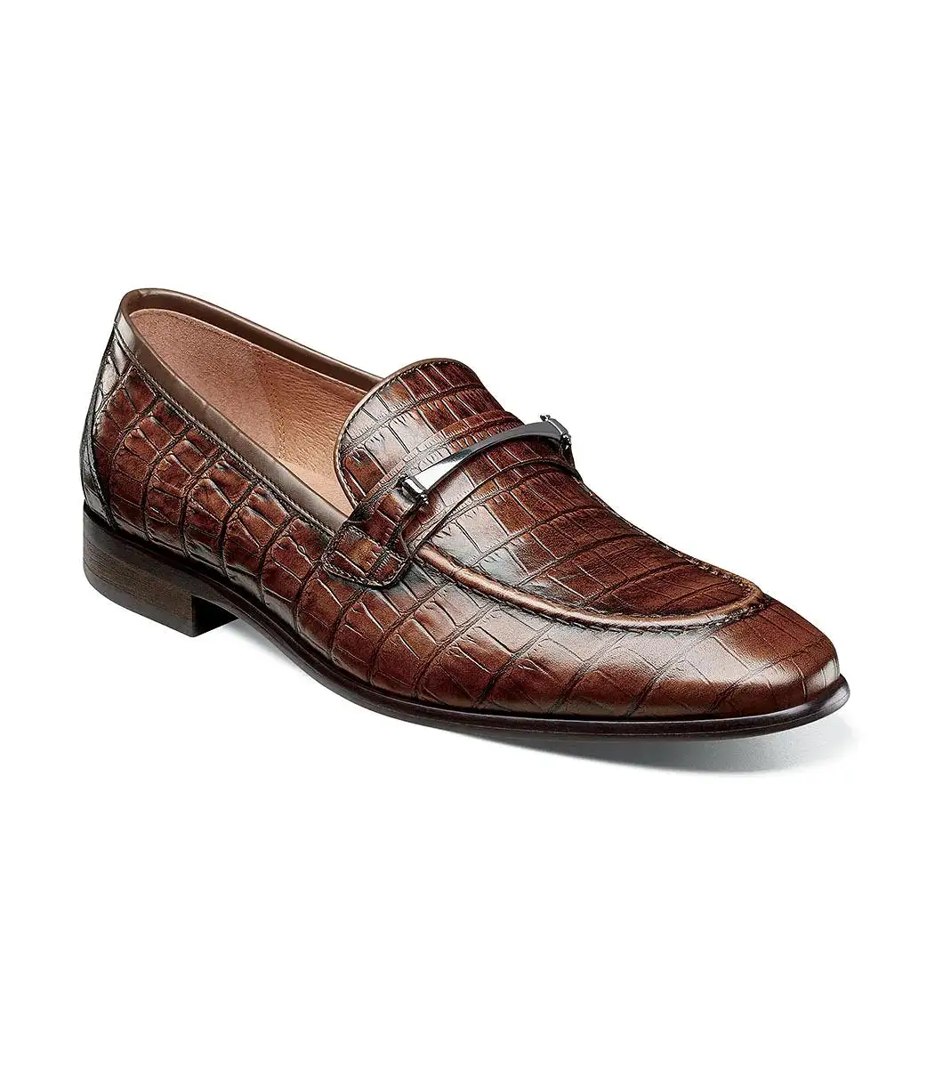 Stacy Adams - FERDINAND Moc Toe Bit Slip On - Cognac - 25455-221