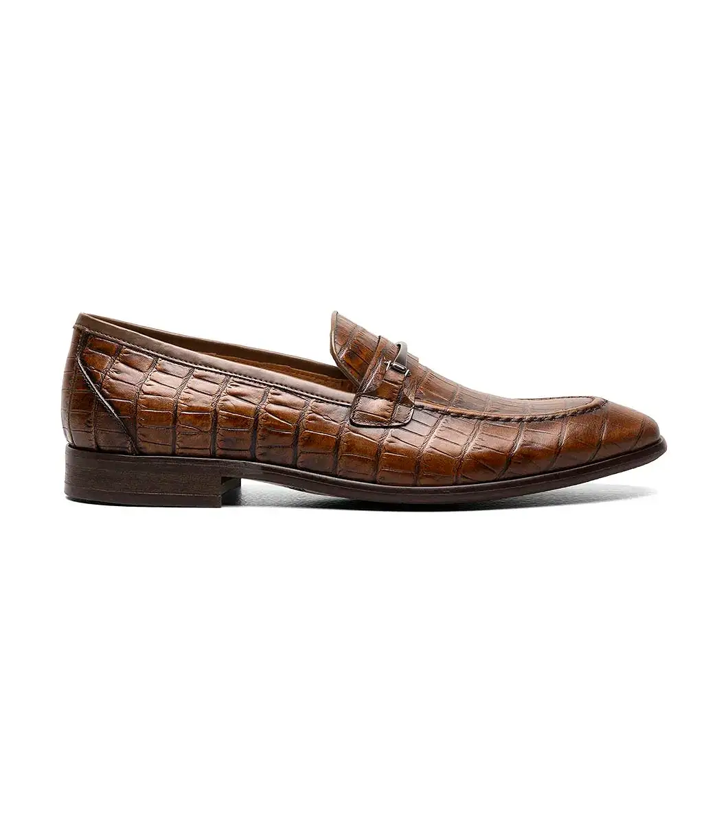 Stacy Adams - FERDINAND Moc Toe Bit Slip On - Cognac - 25455-221