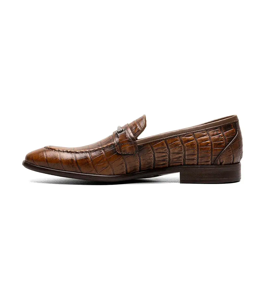 Stacy Adams - FERDINAND Moc Toe Bit Slip On - Cognac - 25455-221