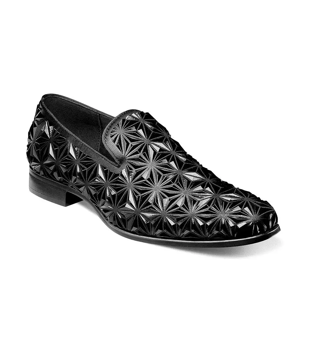 Stacy Adams - SEQUENCE Plain Toe Slip On - Black - 25535-001