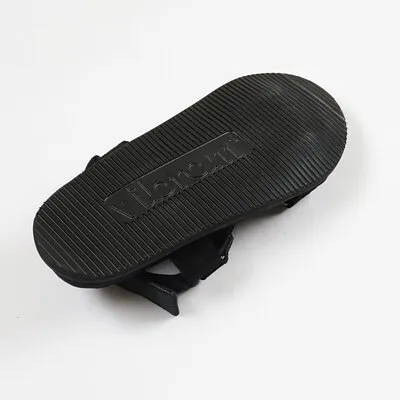 Still By Hand Strap Leather Sandals Black