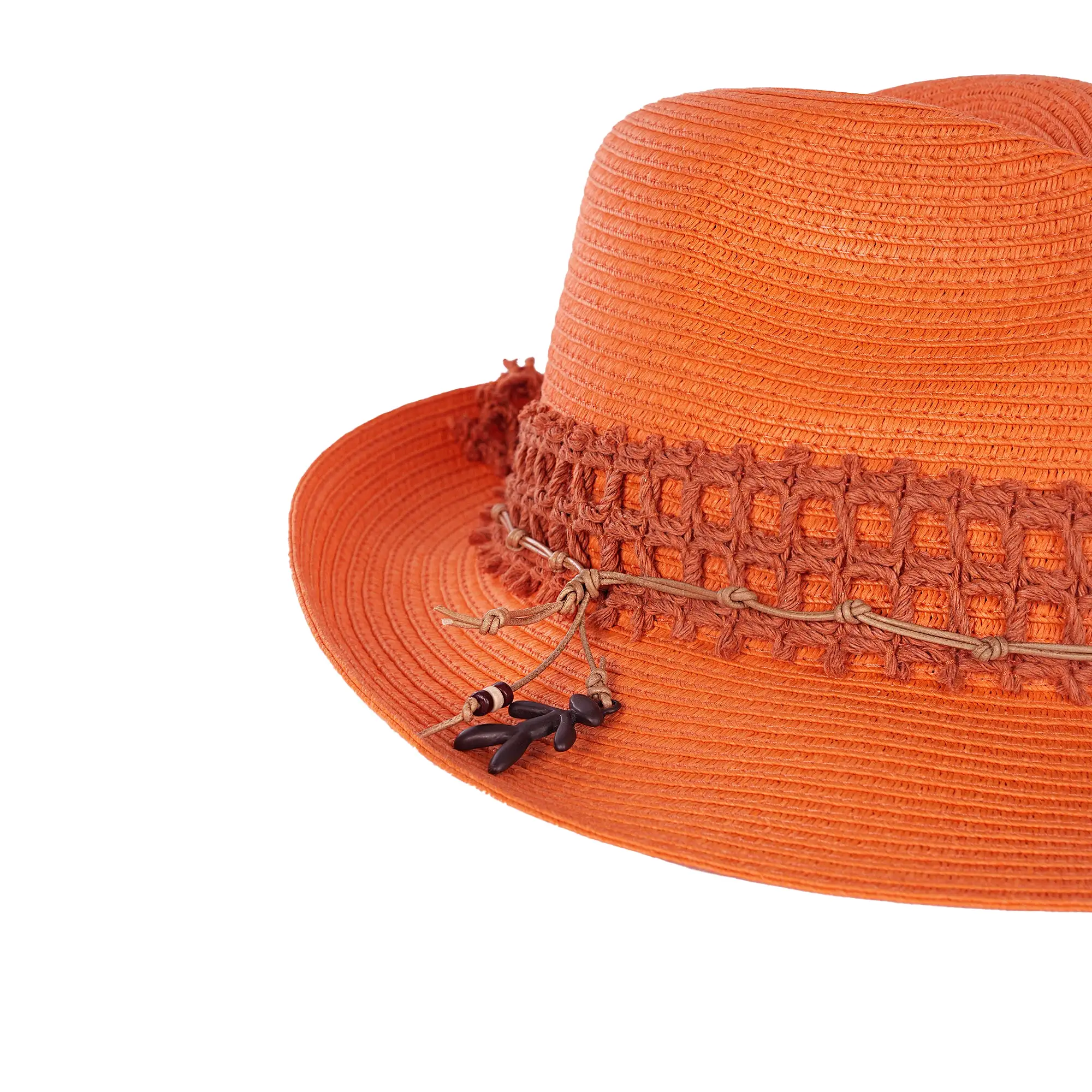 Summer Hat Natural Cellulose Orange