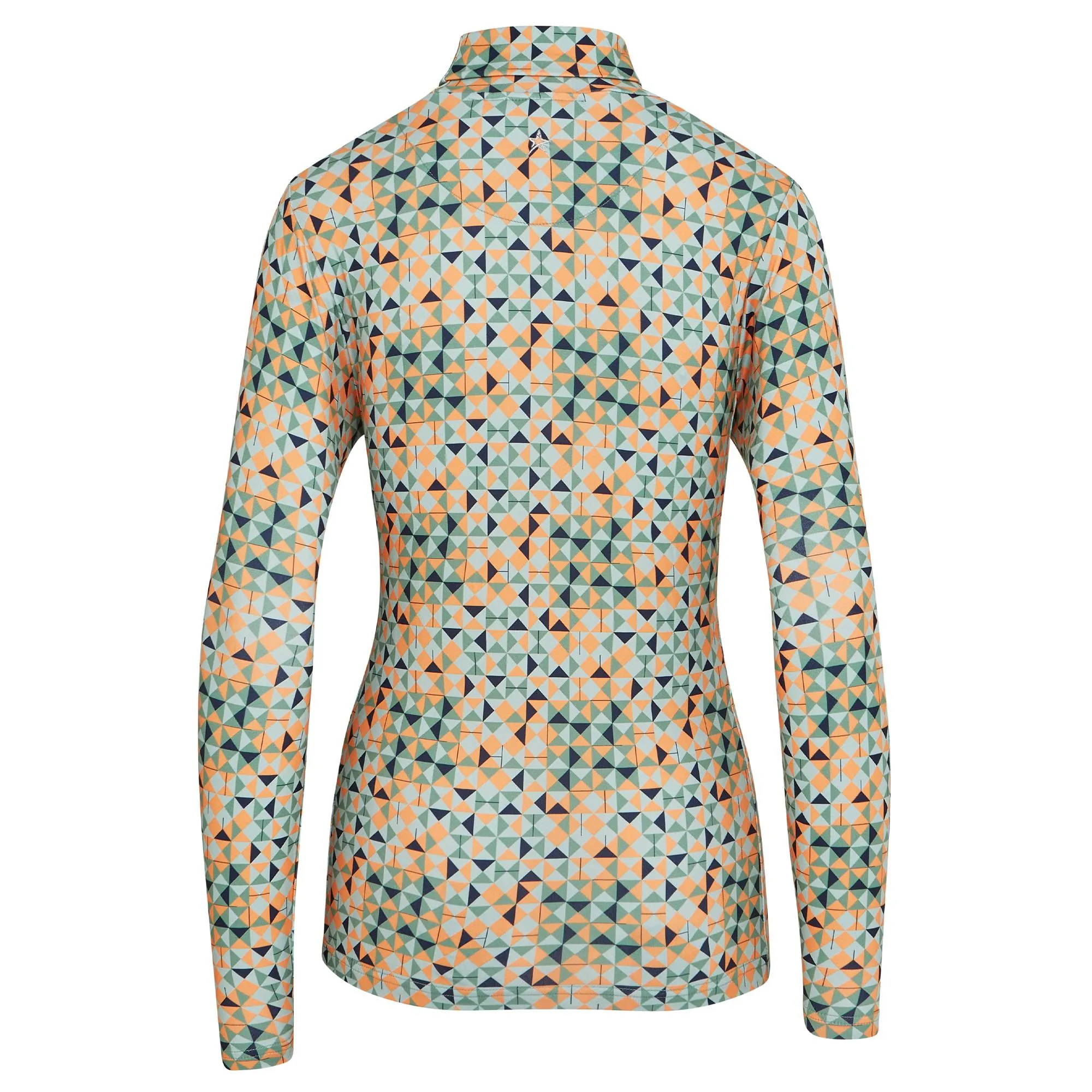 Swing Out Sister Ada Thermal Ladies Golf Roll Neck Apricot Pattern