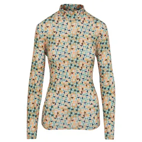 Swing Out Sister Ada Thermal Ladies Golf Roll Neck Apricot Pattern