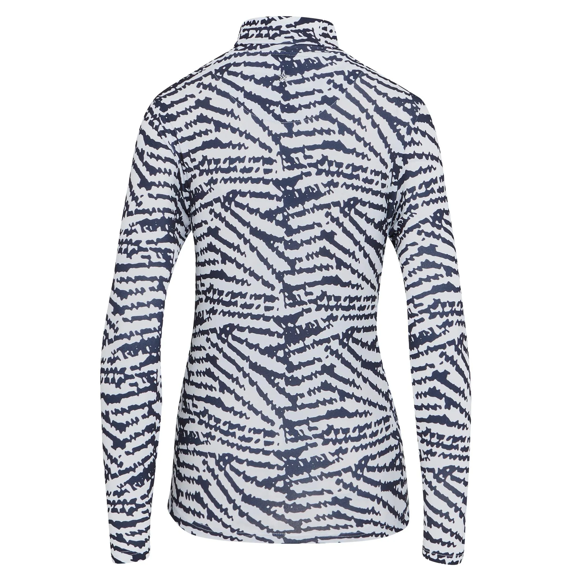 Swing Out Sister Ada Thermal Ladies Golf Roll Neck Navy & White Pattern