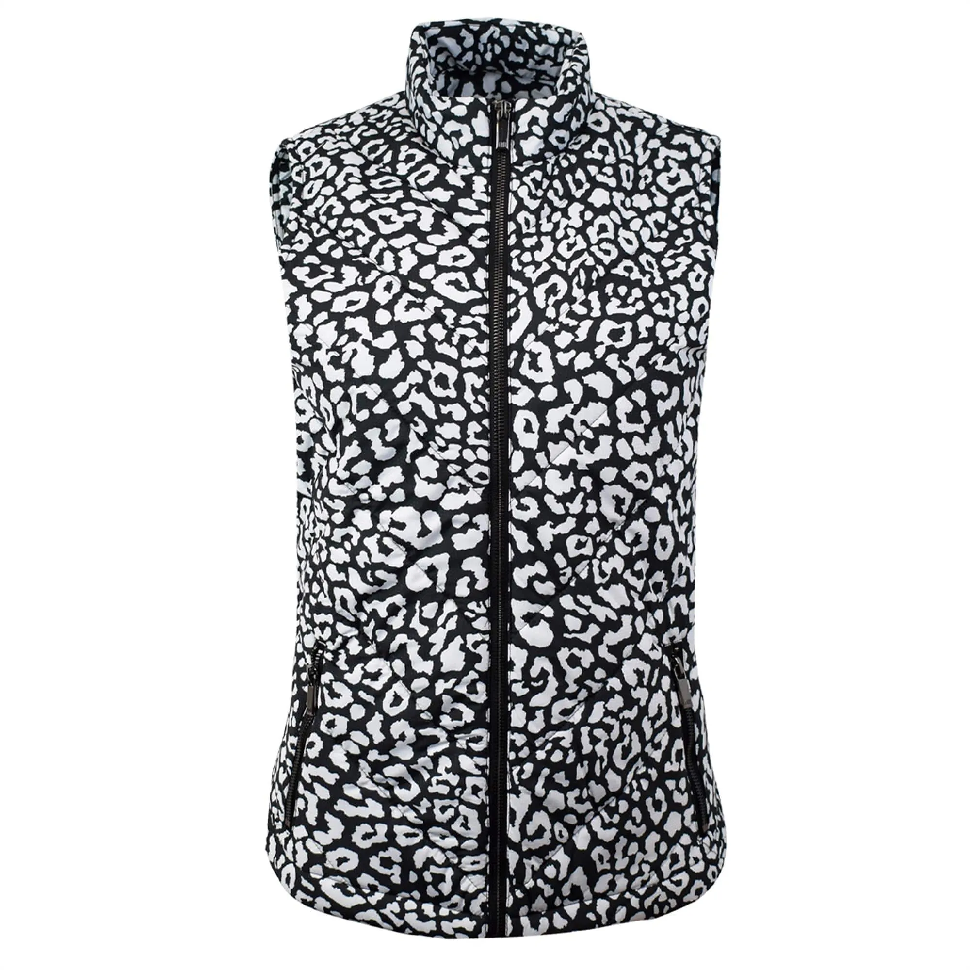 Tail Harlow Quilted Ladies Golf Vest Onyx Leopard