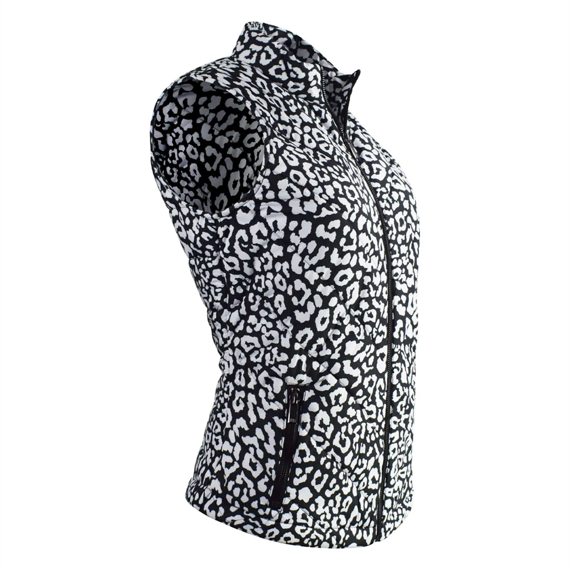 Tail Harlow Quilted Ladies Golf Vest Onyx Leopard