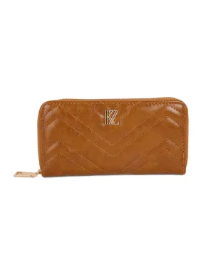 Tan Quilted Wallet