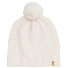 Tentree Wool Tree Cable Beanie in Elm White Heather