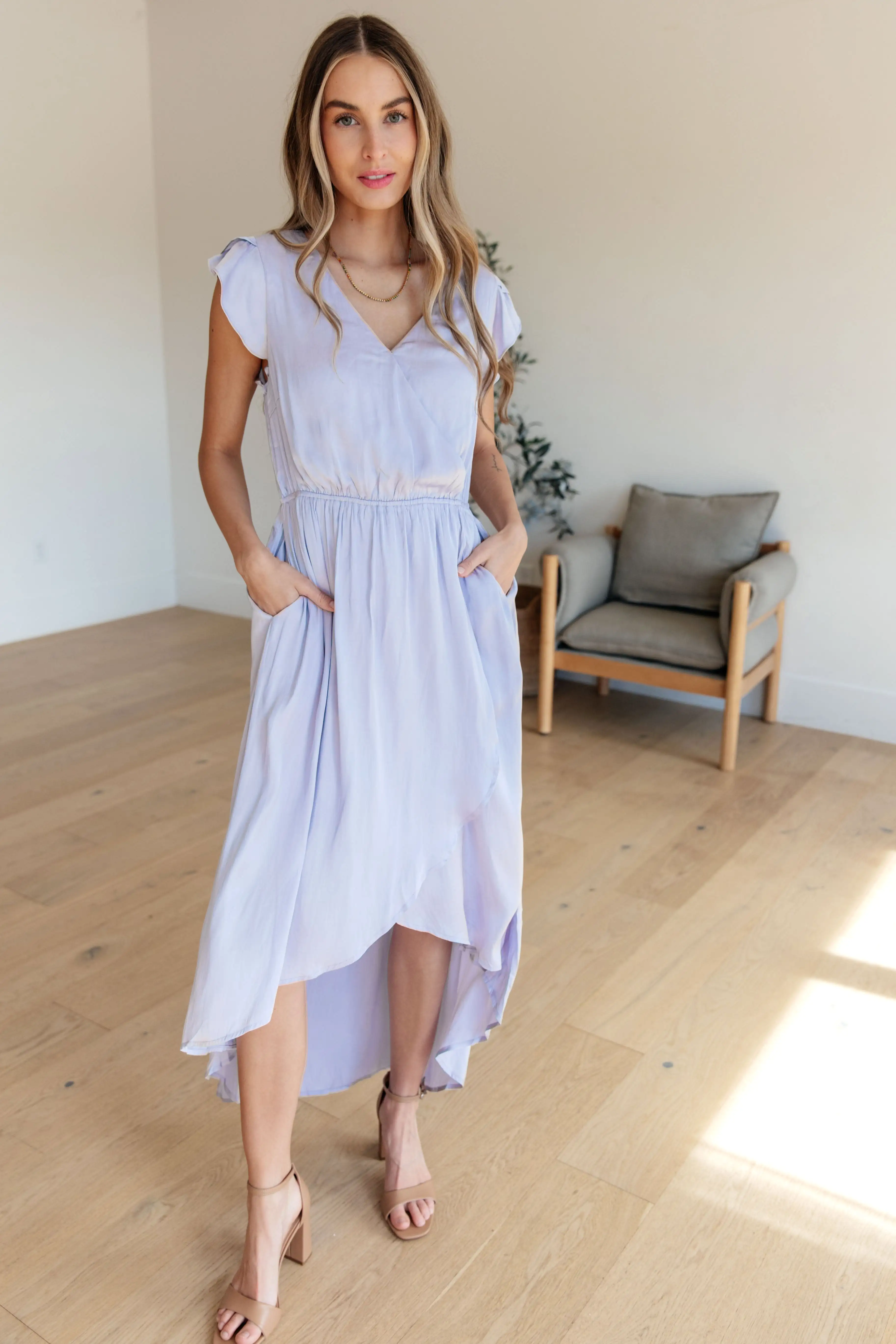 The Honeymoon Phase Flutter Sleeve Dress