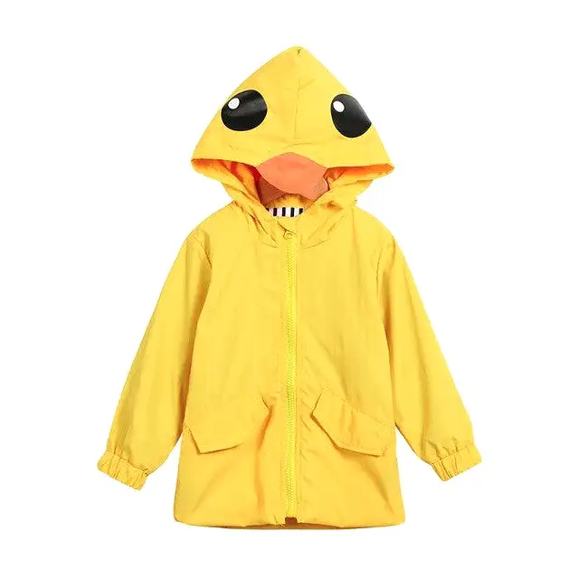 Toddler Zipper Up Duck Rain Coat