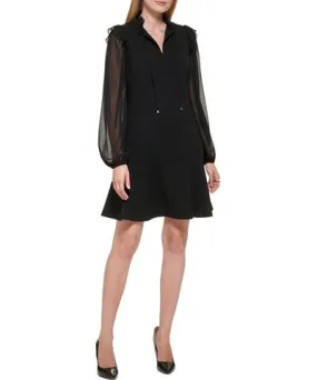 Tommy Hilfiger Womens Sheer Above Knee Shift Dress